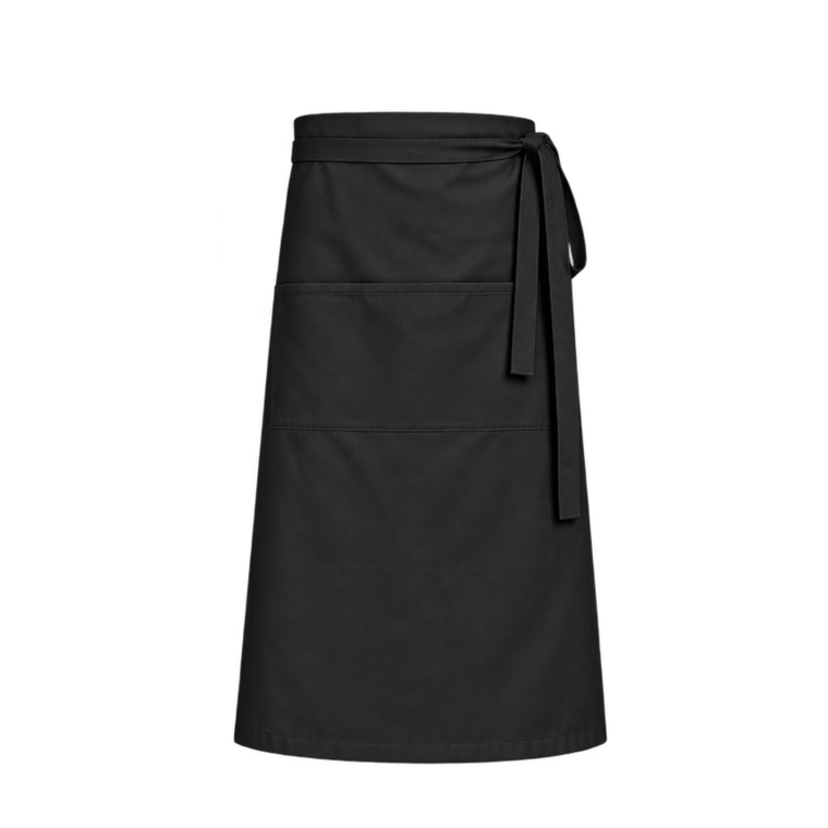 Long black server bistro apron